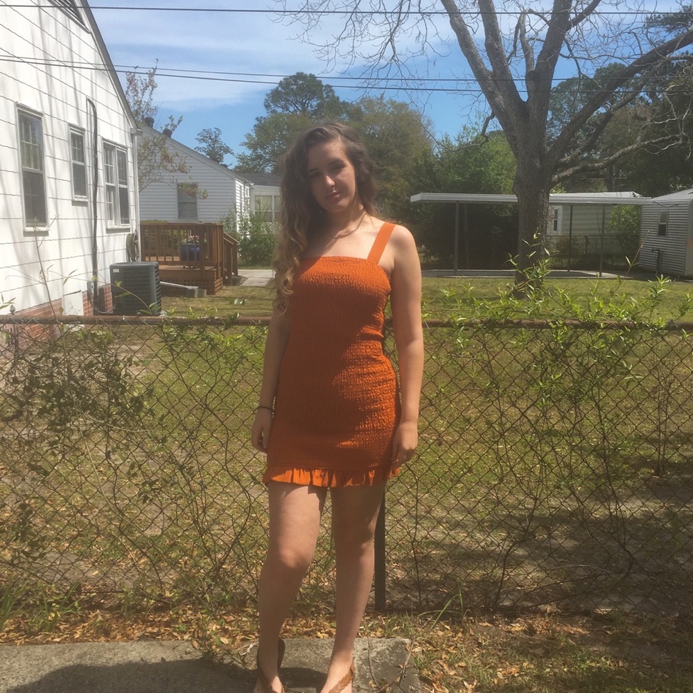 super cute orange dress